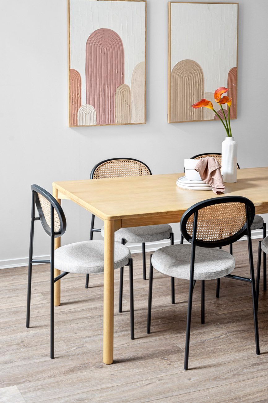 Styled dining room interior