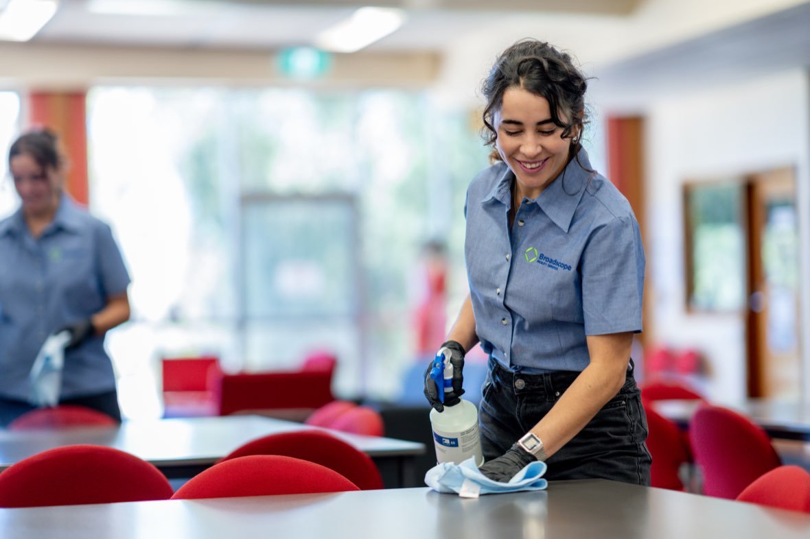 Staff member working in a corporate venue