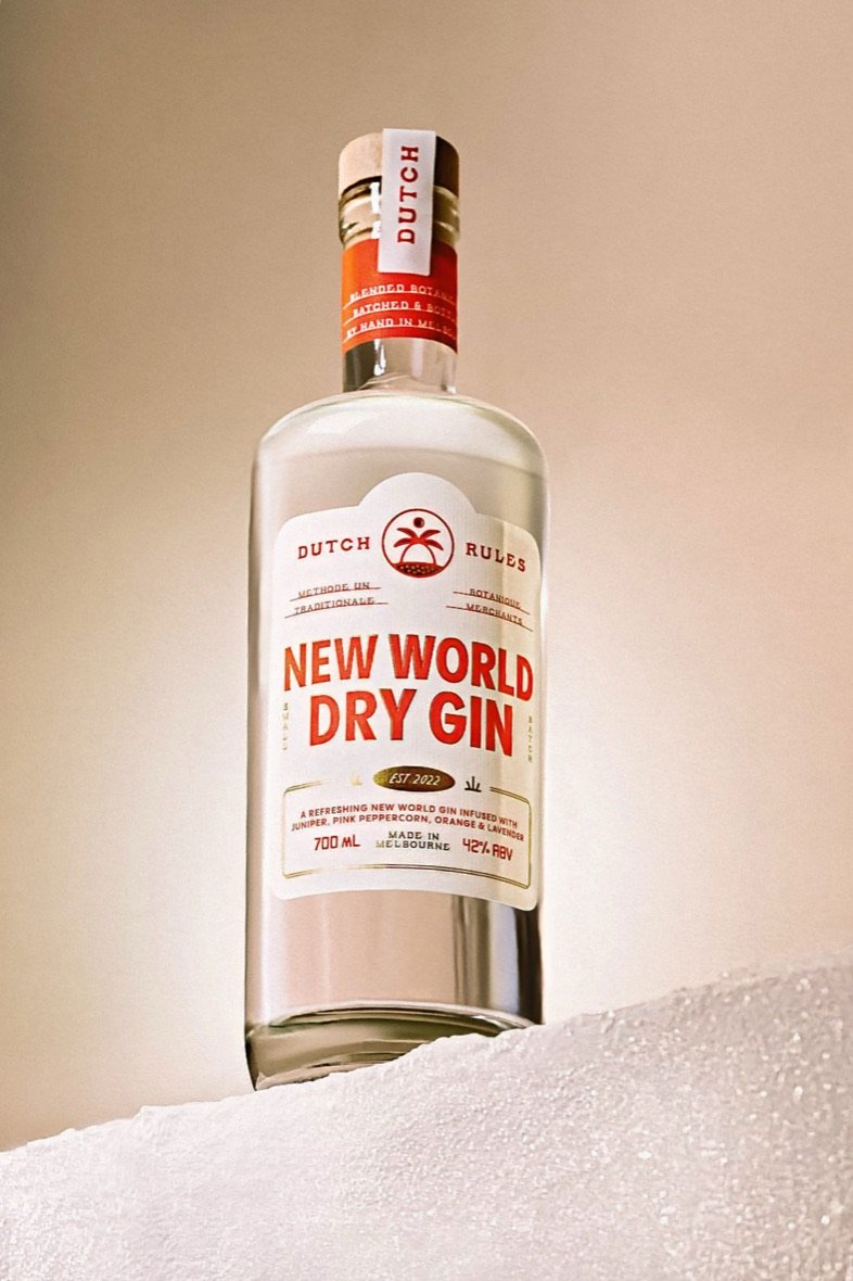 Gin bottle studio product shot